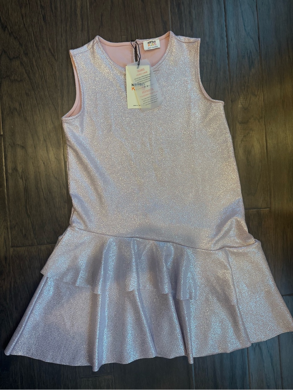 Sparkle Pink Sleeveless Drop-Waist Dress